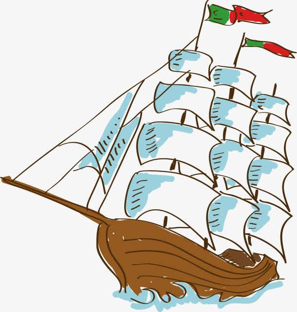 帆船卡通图片
