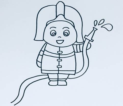 消防员的简笔画