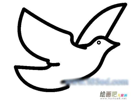 和平鸽子简笔画