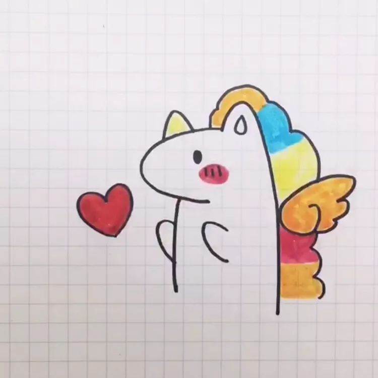 独角兽简笔画