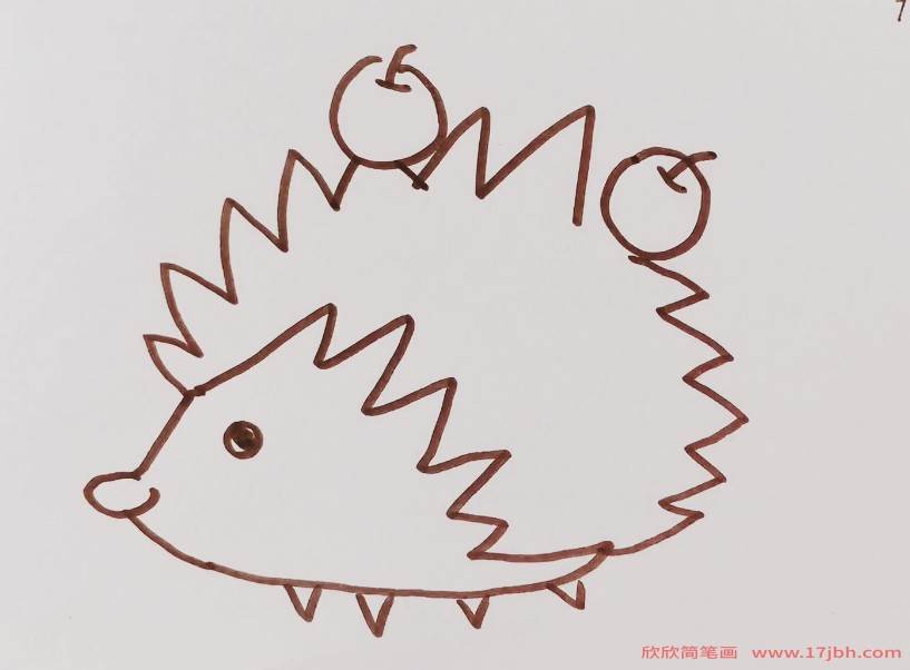刺猬简笔画