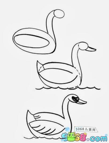 鹅的简笔画