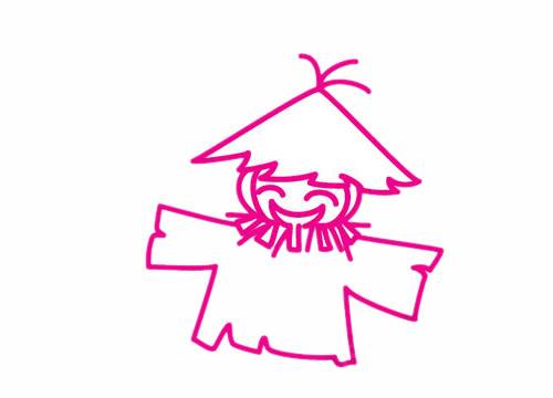 稻草人简笔画