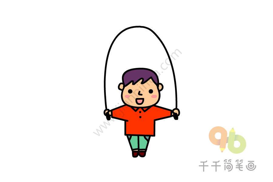跳绳简笔画