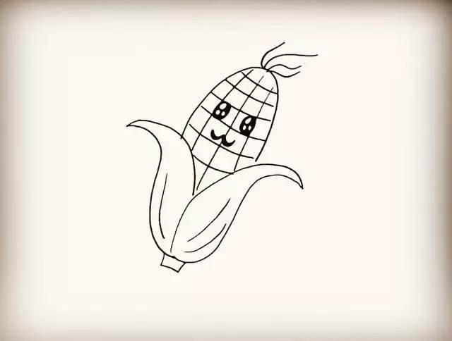 玉米简笔画
