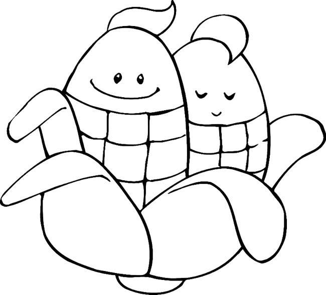 玉米简笔画