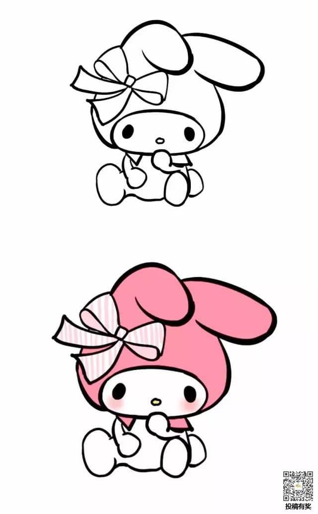 美乐蒂简笔画