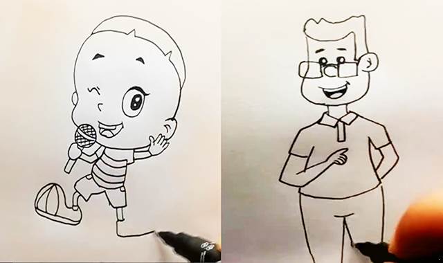 爸爸简笔画