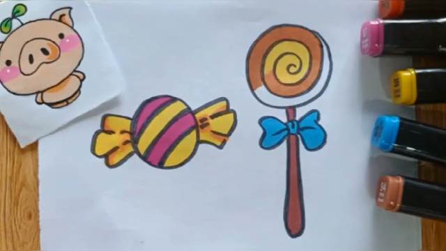 糖果简笔画
