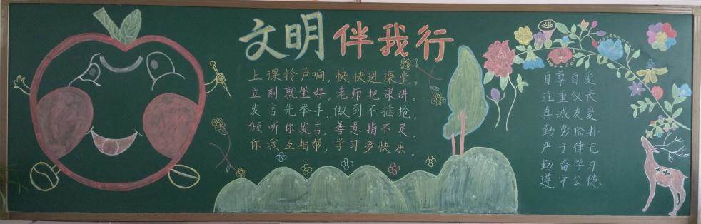 文明礼让黑板报