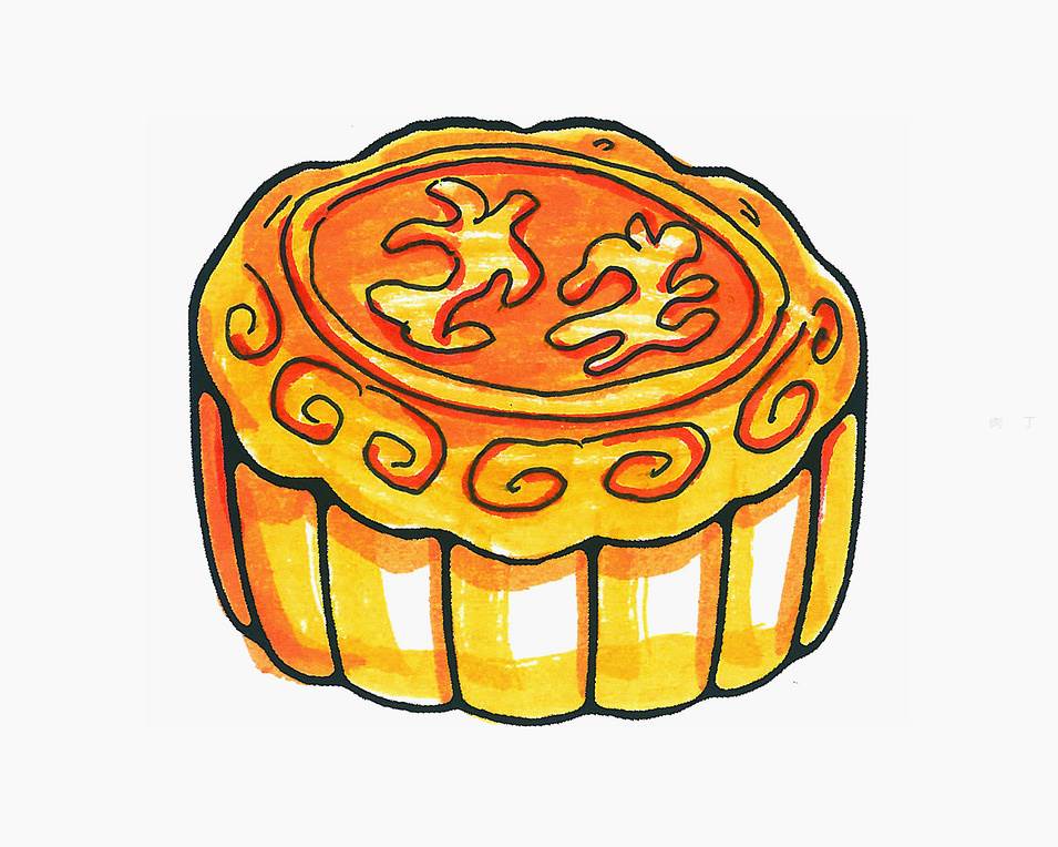 月饼简笔画
