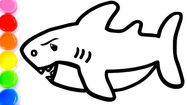 鲨鱼简笔画