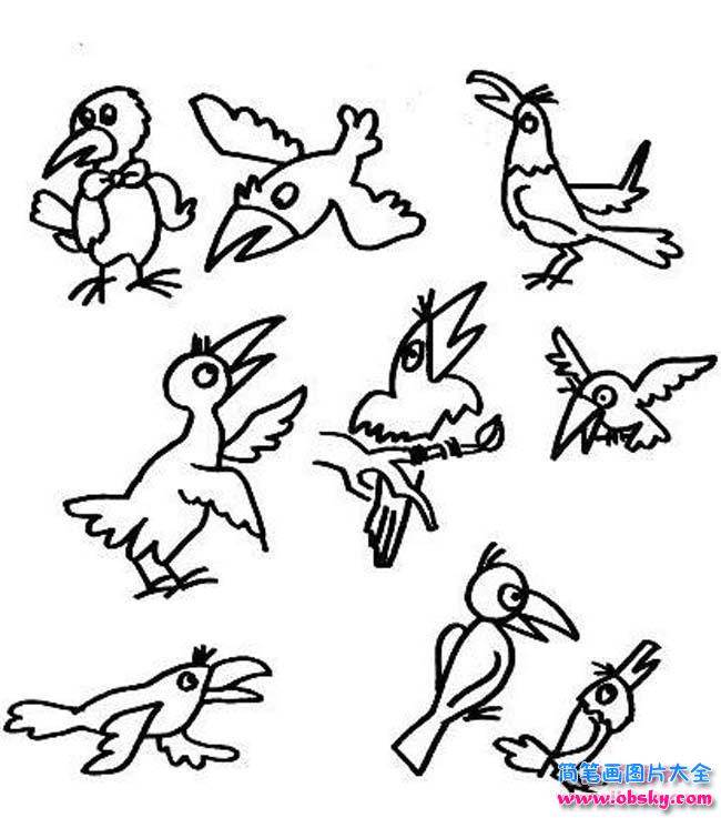 乌鸦简笔画