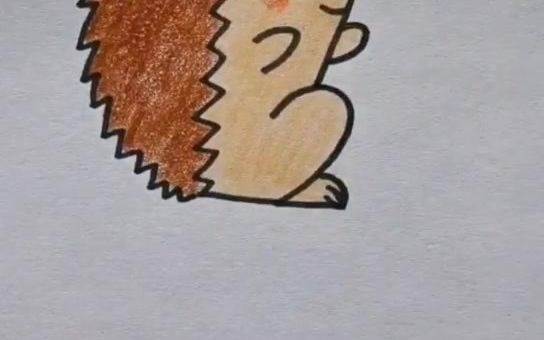 刺猬 简笔画