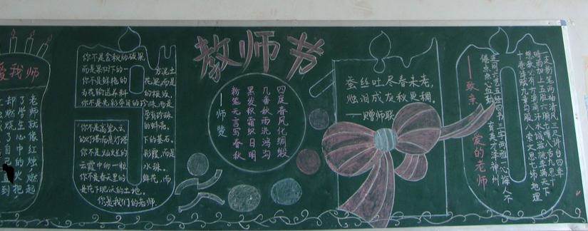 黑板报设计图案教师节