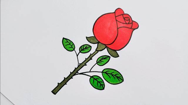 玫瑰花简笔画