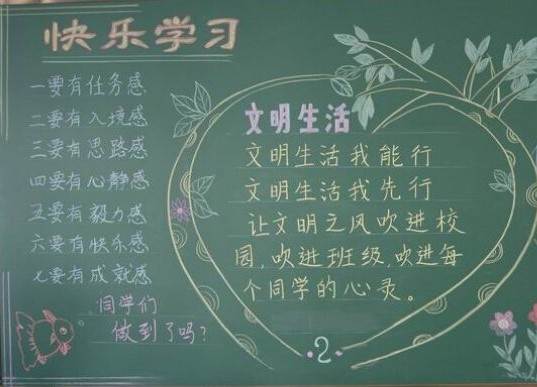 小学生学习黑板报