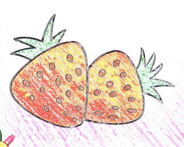 草莓简笔画