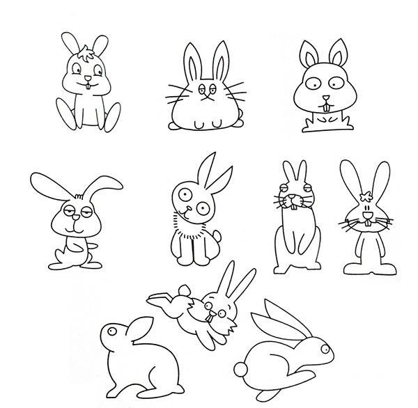 兔子的简笔画