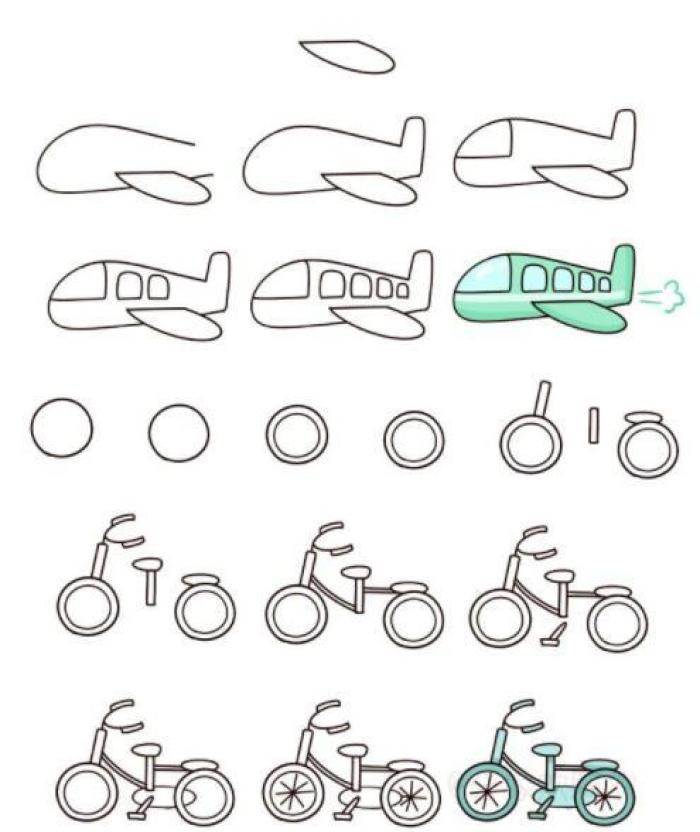 交通工具简笔画