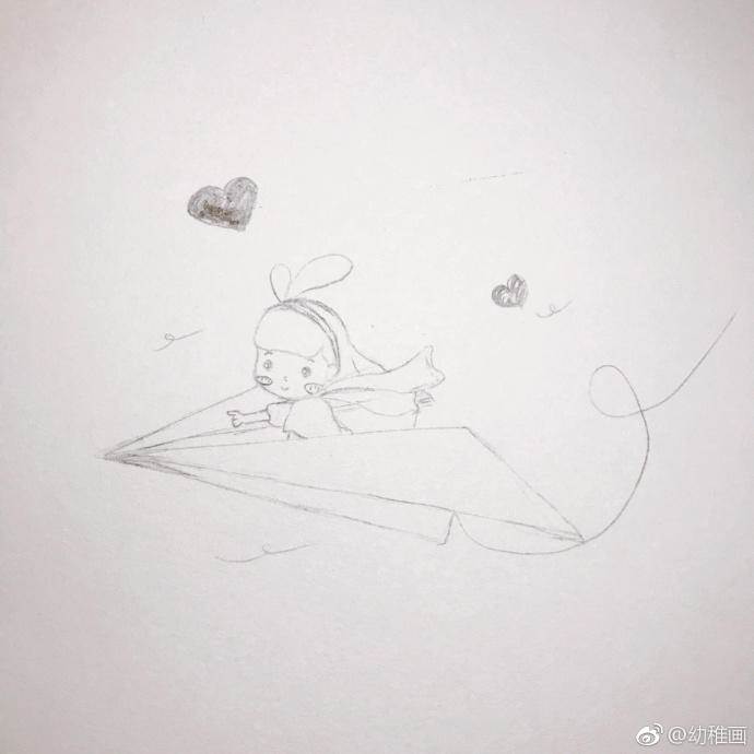 纸飞机 简笔画