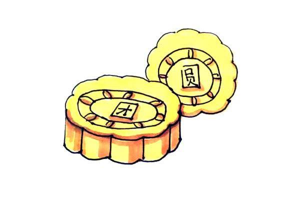 月饼简笔画