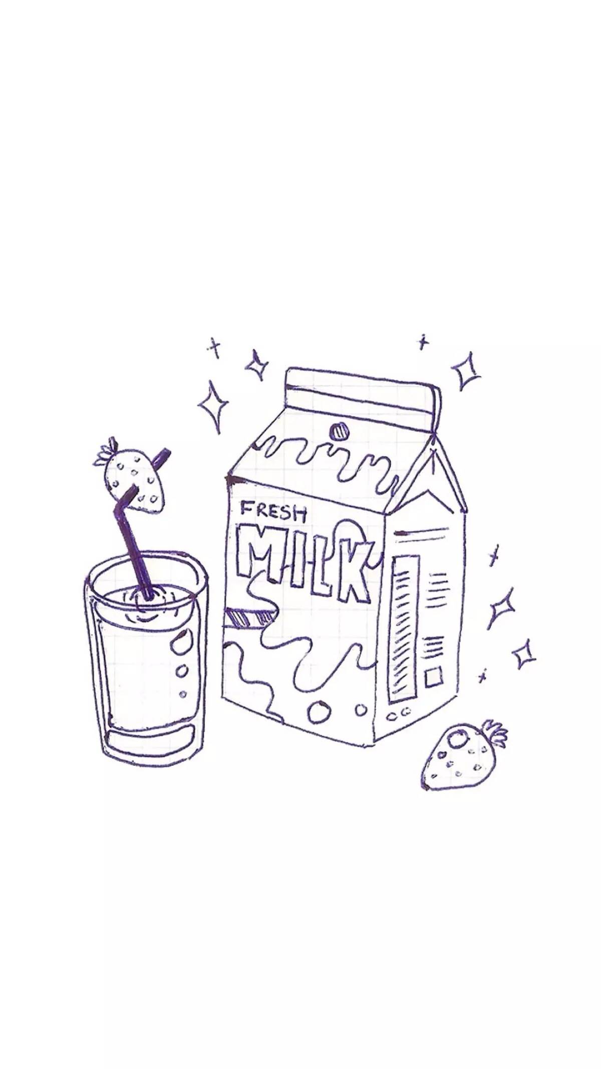 牛奶简笔画