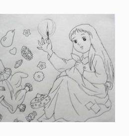 小女孩简笔画