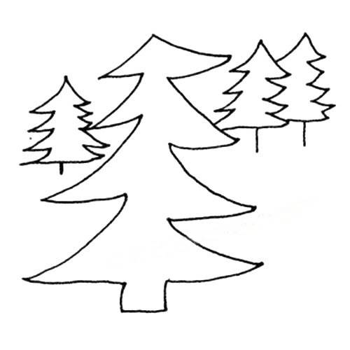 松树简笔画