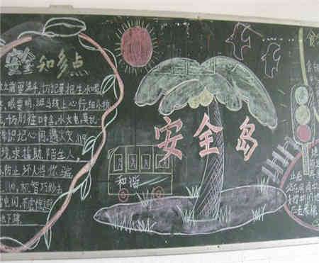 二年级安全教育黑板报