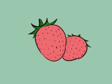 草莓简笔画