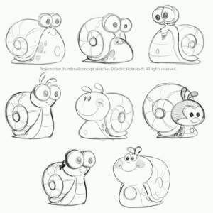 蜗牛简笔画