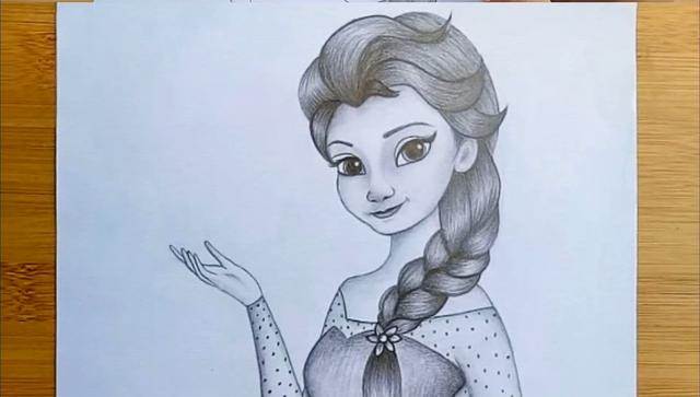 艾莎公主简笔画