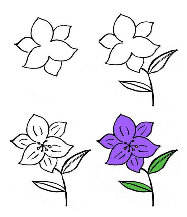 简笔画 花