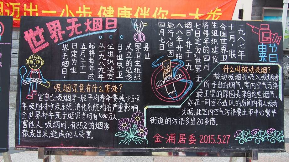 吸烟有害健康黑板报
