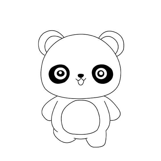 大熊猫简笔画