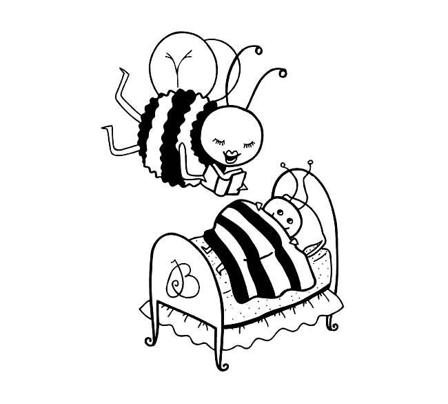 小蜜蜂简笔画