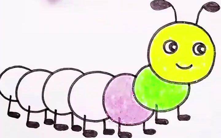 毛毛虫简笔画