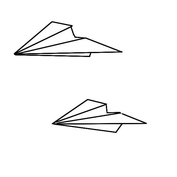 纸飞机 简笔画