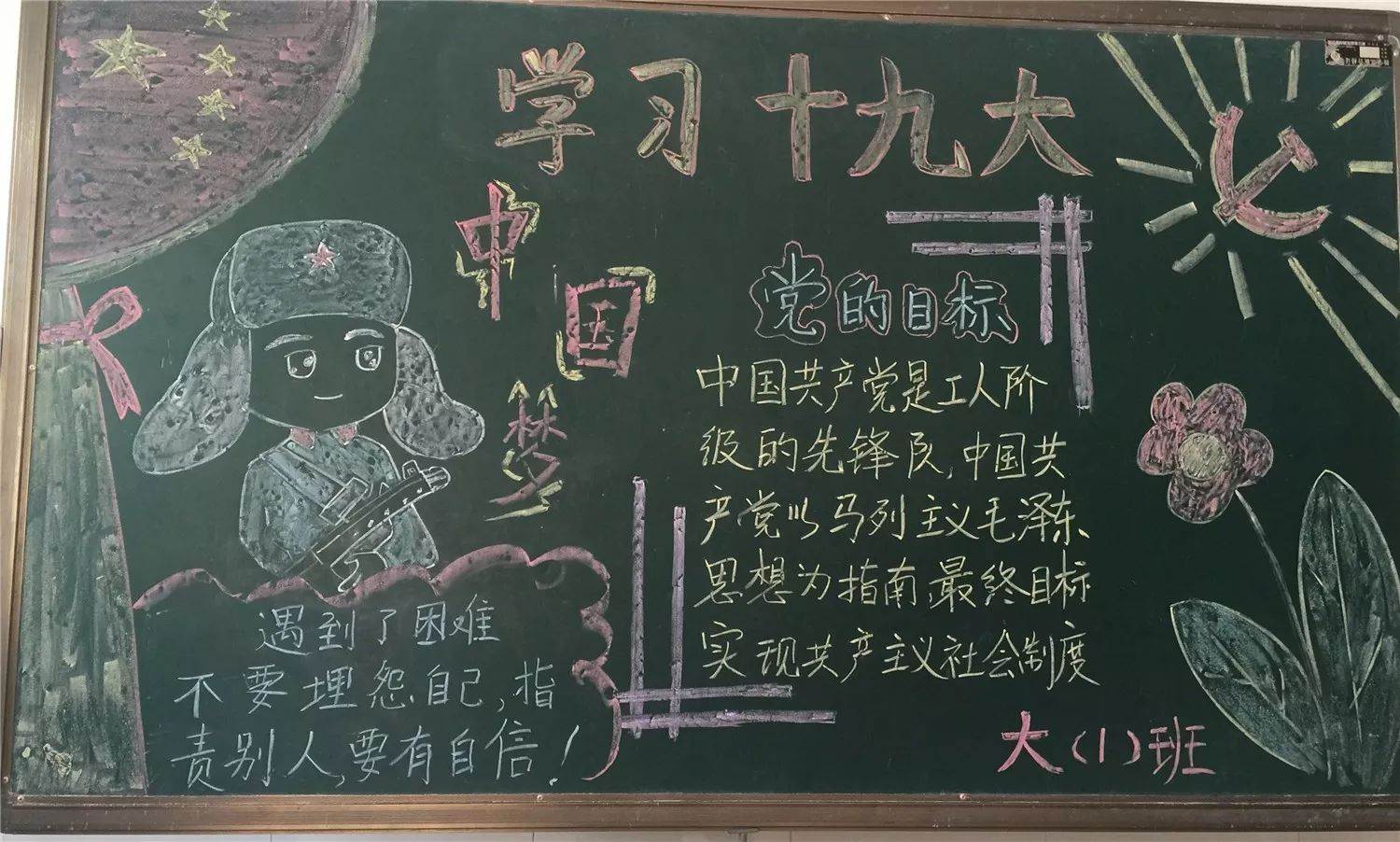 小学生爱国黑板报