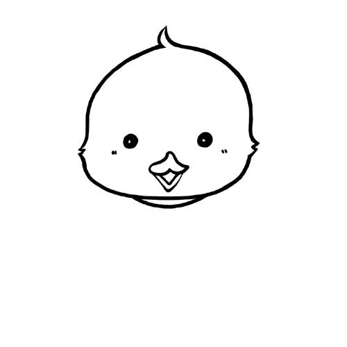 小鸡简笔画