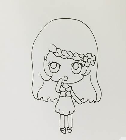 简笔画女孩