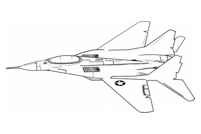 战斗机简笔画