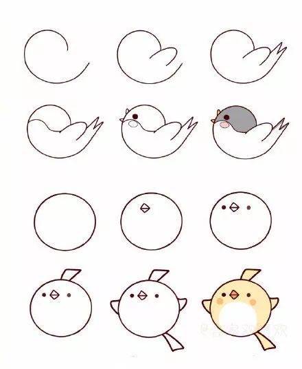 鸟的简笔画
