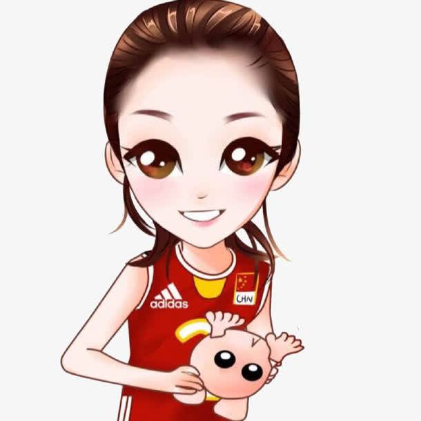 女排世界杯足球头像简笔画