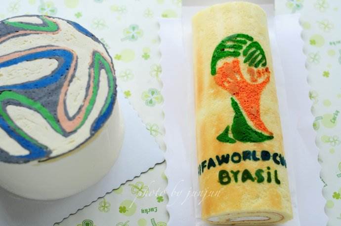 今晚世界杯蛋糕简笔画主题