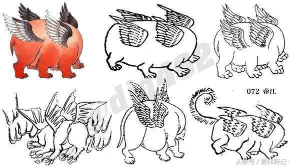 世界杯神兽插画场景简笔画