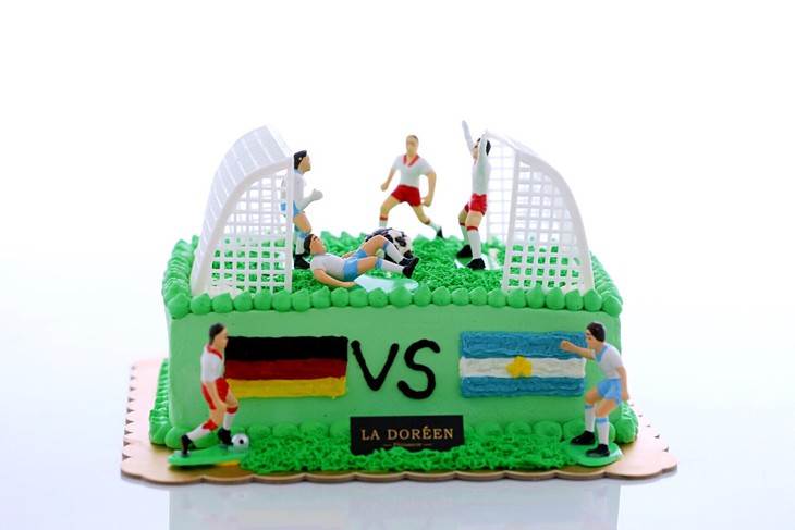 法国世界杯蛋糕简笔画