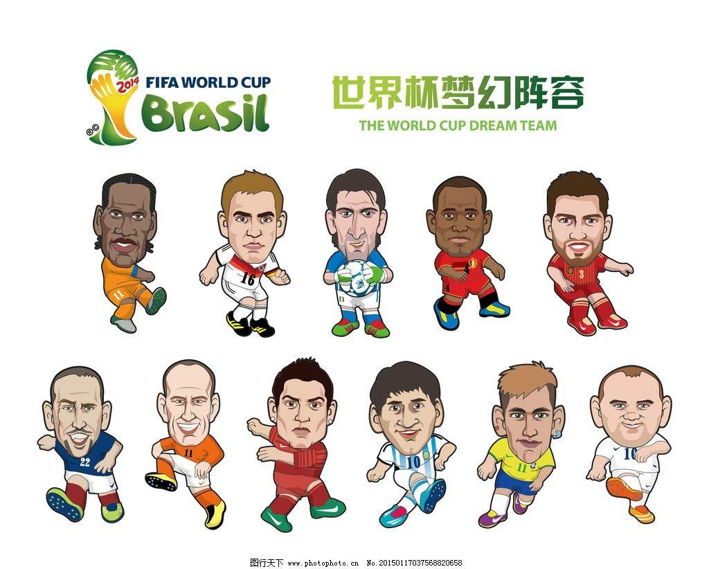2018世界杯球员简笔画
