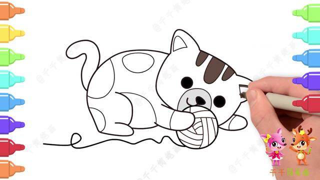 世界杯主题简笔画动物